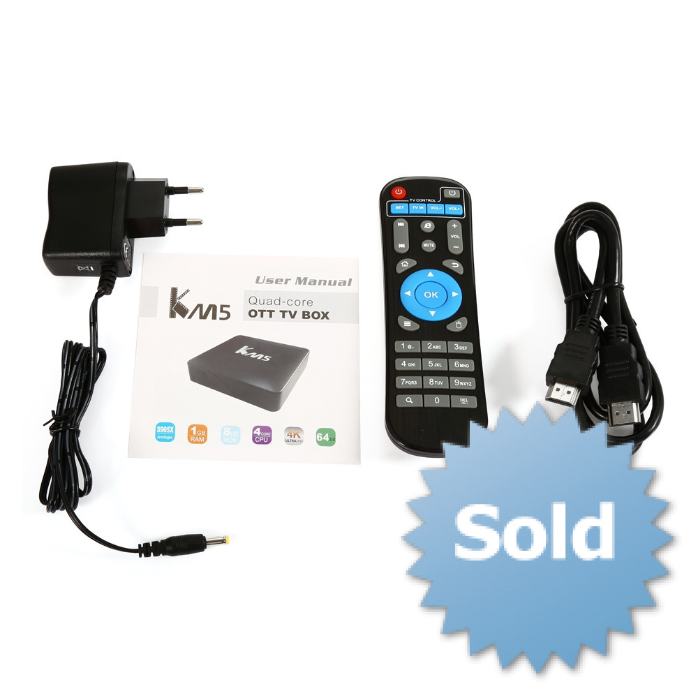 Flourish Ready Melodic Smart TV Box KM5 Android 6.0 Amlogic S905X Quad Core 1G / 8G 2.4G WIFI KODI  IPTV multimedialny odtwarzacz w 4pos.pl | VenBOX Sp. z o.o.