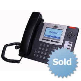 Telefon VoIP ZYCOO D60, PoE, 4xSIP, IAX, DSS, Router, LCD, HD Voice