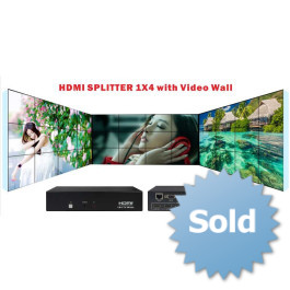 Splitter 1x4 HDMI Video Wall CVBS VGA HDMI USB HDV-TW14