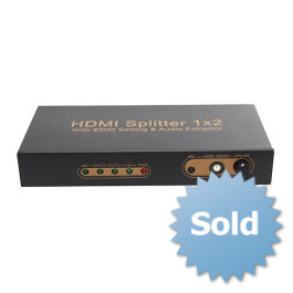 Splitter HDMI 1x2 HDMI z Konfiguracją EDID, ARC Audio Ekstraktor, 3D, 4K