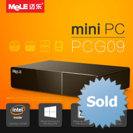 Mini PC MeLE PCG09 czterordzeniowy HTPC z Intel Atom Z3735F, 2GB RAM, 1080P HDMI 1.4, HDD kieszeń, VGA, LAN, WiFi, Bluetooth, Windows 10 OS z Bing