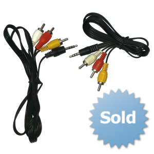 Kabel Jack 3.5 wtyk - 3x RCA krótki 1m