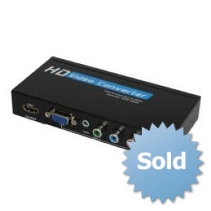 VGA/Component +Audio do HDMI 1080p konwerter z USB-multimedia odtwarzaczem