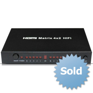 Matryca przełącznik HDMI 4x2 HDMI + Audio, DTS-HD, Dolby-AC3