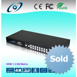 Ultra 4K HDMI Matrix Switch 8x8 HDM-988 with RS232 & RJ45