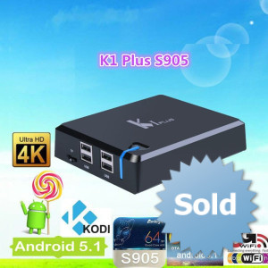 ANDROID TV BOX VenBox K1 PLUS, S905 QUAD CORE. KODI, WIFI, LAN, BT 4.0, HDMI 2.0, 3D, 4K, H.265