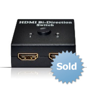 HDMI 2 Ports Bi-direction manual switch 2x1 switcher 1x2 Video splitter 1080P 3D HDTV