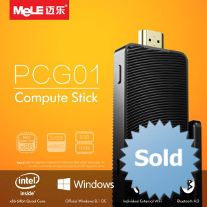 Bezwentylatorowy Compute Stick Dongle Mele PCG01 z czterordzeniowym Atom Z3735F 32GB DDR3 2GB HDMI WiFi Bluetooth eMMC Oryginalny Windows 10