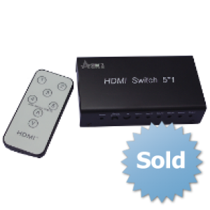 HDMI Switcher 5x1 Metal house, gift box , IR&Power