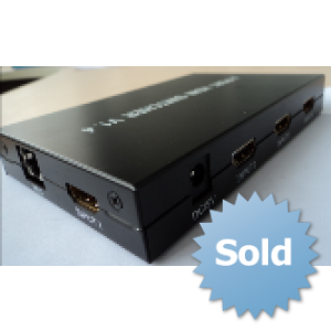 HDMI Switcher 4x1  Metal house, gift box , IR&Power