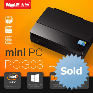 Mini PC MeLE PCG03 czterordzeniowy HTPC z Intel Atom Z3735F, 2GB RAM, 1080P HDMI 1.4, VGA, LAN, WiFi, Bluetooth, Windows 10