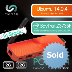 Mini PC Star Cloud PCG02U BayTrail Z3735F 2GB DDR3 32GB eMMC HDMI LAN WiFi